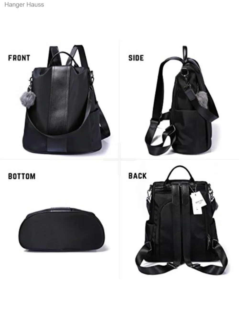 Waterproof Nylon Anti-theft Backpack Purse Lightweight Travel Rucksack